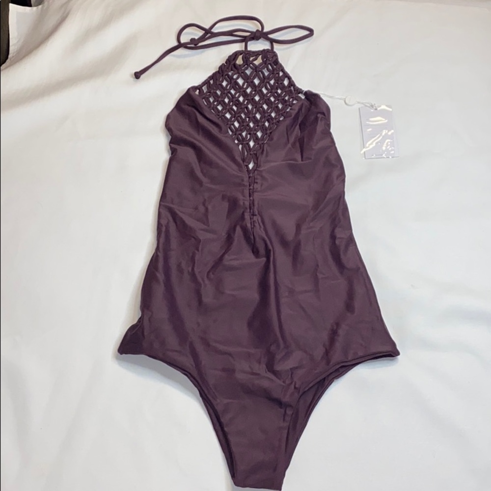 MIKOH Avalon Macrame One Piece Swimsuit Sz S - Picture 2 of 10